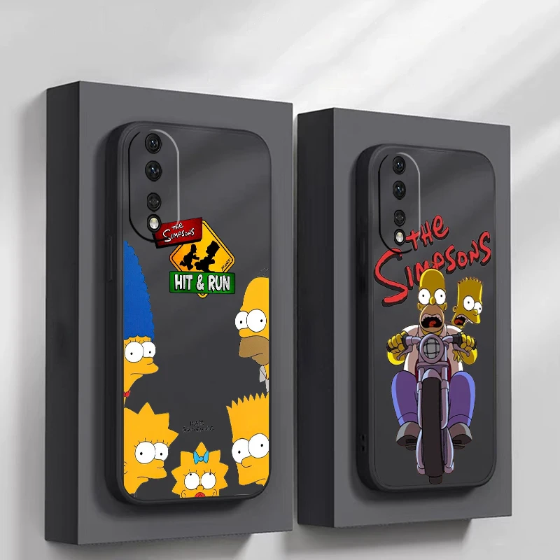 Disney The Simpsons custodia per telefono divertente per Huawei Mate 40 30 30E 20 10 Pro Plus Honor 50 50se 30 10 Lite 8X 9X Pro