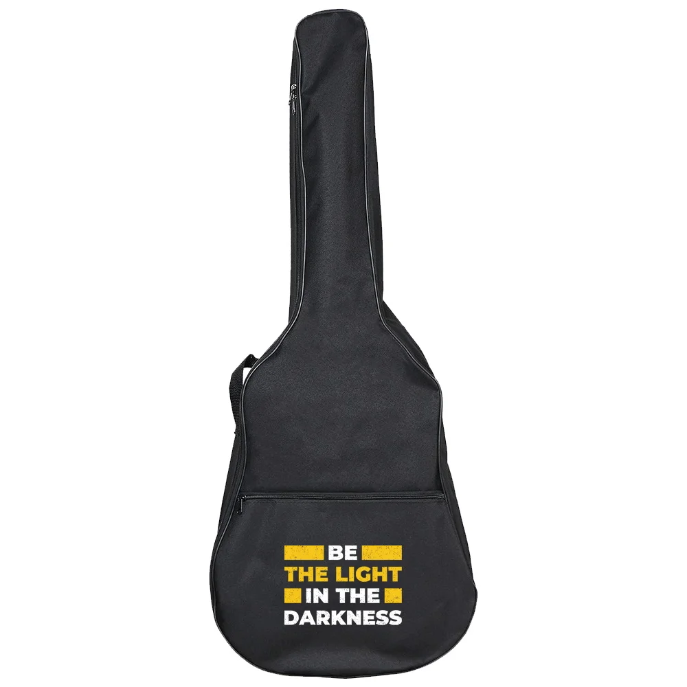 Guitar Bag Portable Guitar Case 31-41 Inch Acoustic Guitar Organizer Bag Adjustable Shoulder Strap Phrase Printing Series