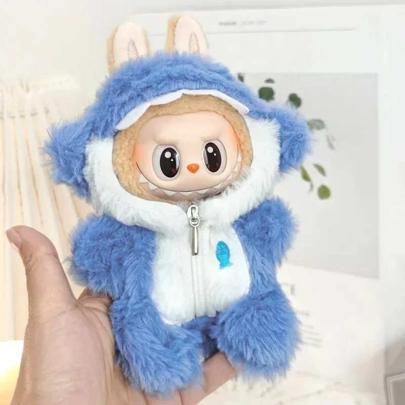 

Наряд для кукол Labubu Idol 17 см — комбинезон Kawaii Shark | Милые плюшевые аксессуары для одежды | Модный комбинезон для мини-кукол