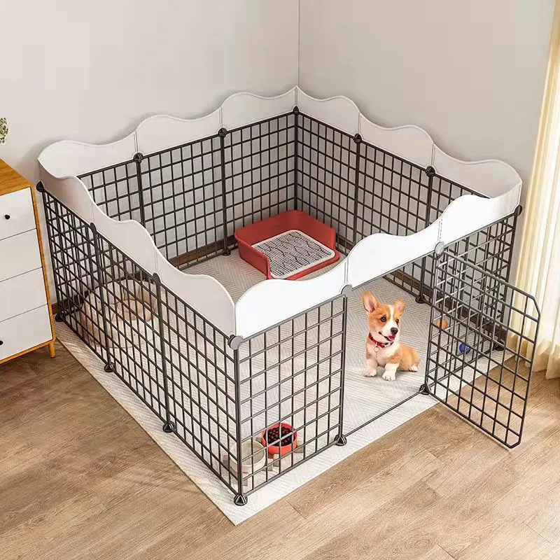 Indoor Pet Playpen Modular Cage Toilet Small Medium Dogs Home Use Pet Fence Pet Supplies Cat Cage Dog Cage Fence Divider Door