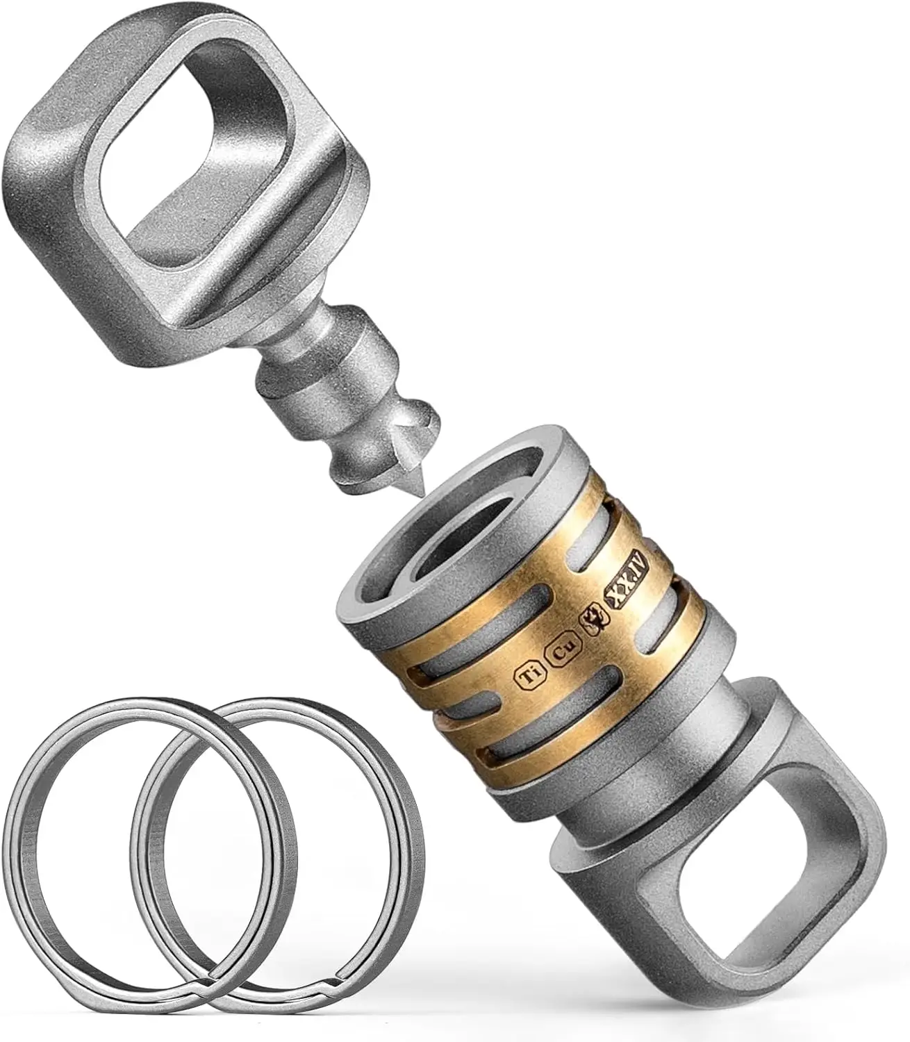 

Быстроразъемный поворотный брелок из титанового сплава, съемный брелок для ключей, держатель карабина для ключей от машины