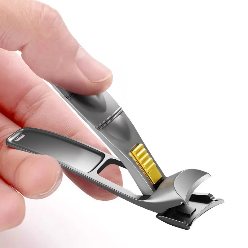 

Curved nail clippers, large opening home nail clippers, splash-proof function, can trim thick and hard nails