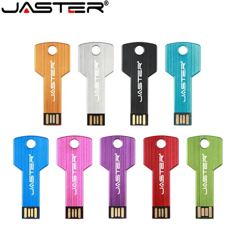 

JASTER Key Shape USB Flash Drives Waterproof Pen Drive 64GB USB Stick 32GB 16GB 8GB 4GB USB Memory Stick Pendrive Free key chain