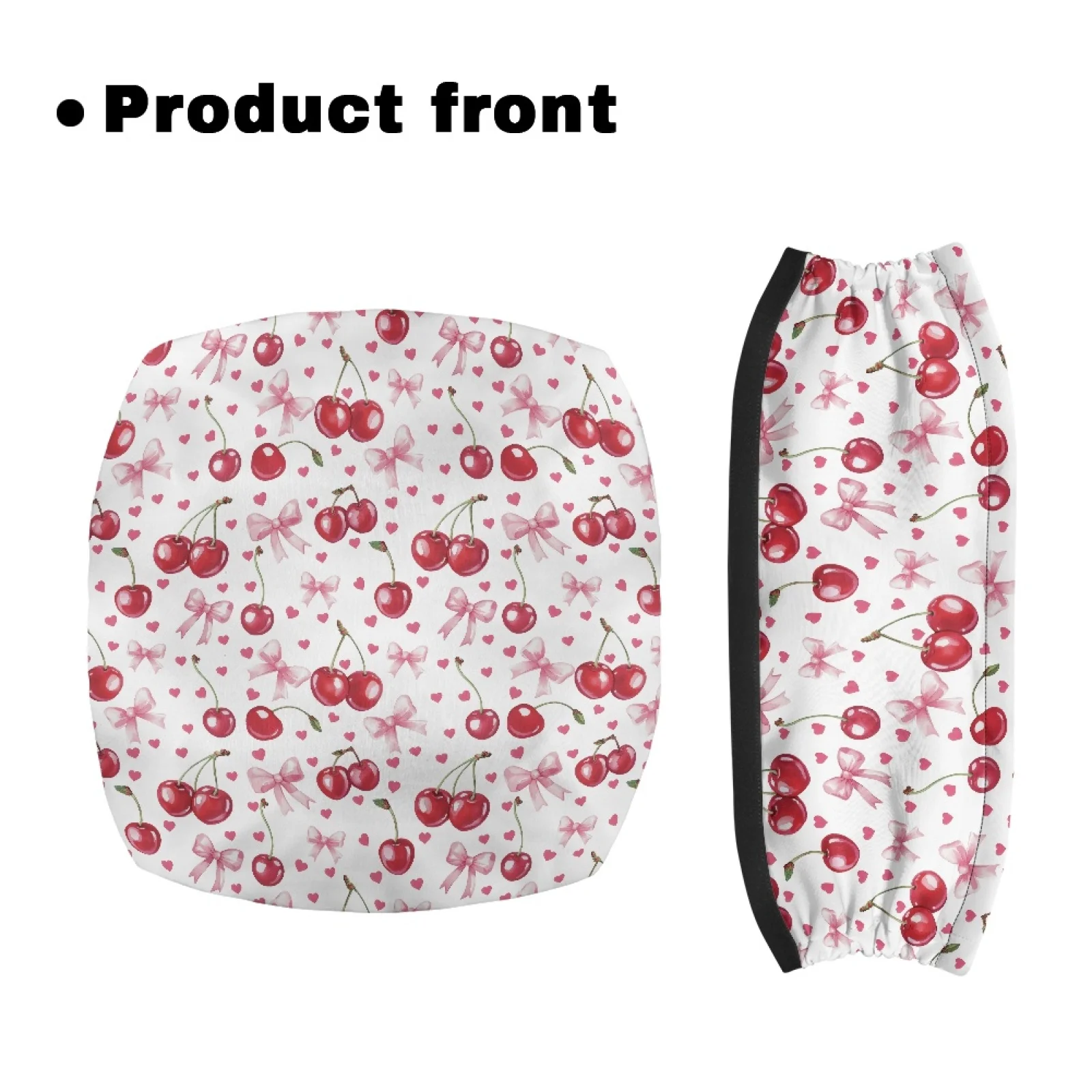 Coloranimal Cherry Bow Design 2 Pcs Walker Rollator Seat Back Cover Moisture Wicking Walker Cover for Seniors Adult