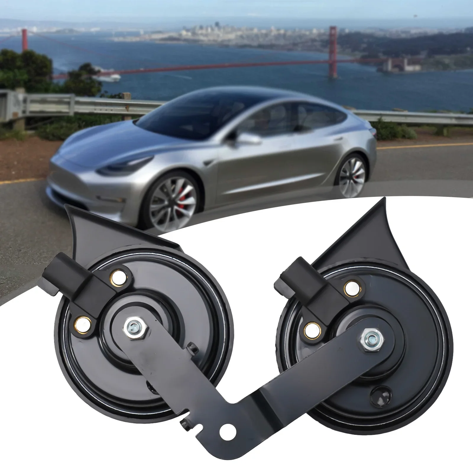 Per Tesla modello 3 1109660 -00-A Accessori per clacson Aria elettrica Doppio fischio Suono Vendita calda di alta qualità Pezzi di ricambio ABS