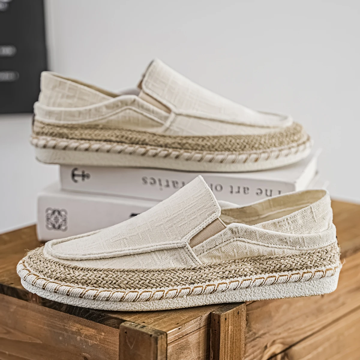 النمط الأوروبي الرجال أحذية رياضية كاجوال أحذية قماشية فريدة من نوعها الأحذية المطاطية العصرية الشباب عدم الانزلاق الرجال أحذية مفلكنة #6