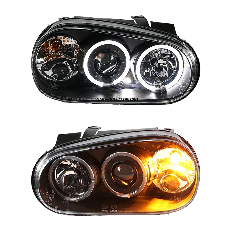 

2 Pieces for VW Golf 4 R32 Auto Parts Accessories Headlight 2004 2008 Upgrade Angle Eyes Style Headlight LED Headlamp