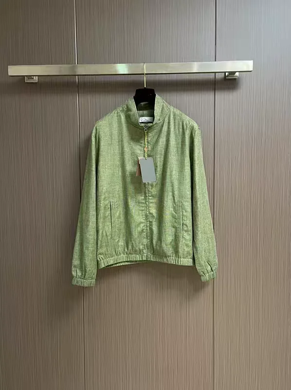 

Italian LP 25aw linen stand-up collar minimalist casual jacket