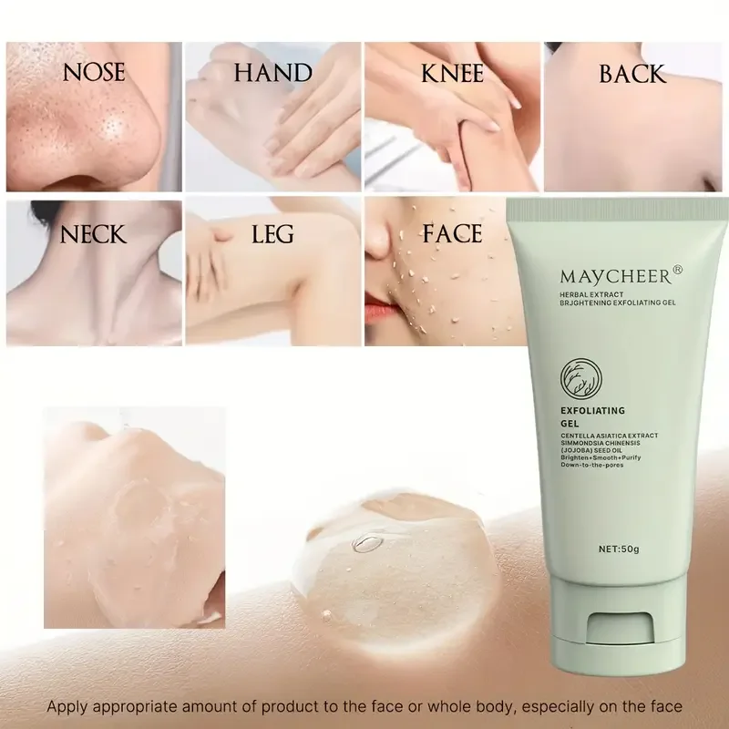 جل مقشر بخلاصة عشبية، جل تنظيف، مسام تنظيف عميقة للوجه وتقشير، منتجات العناية بالبشرة المرطبة #5