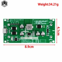 Type-C 15W 3A 18650 Lithium Battery Charger Module DC-DC Step Up Booster Fast Charge UPS Power Supply / Converter 5V 9V 12V 2