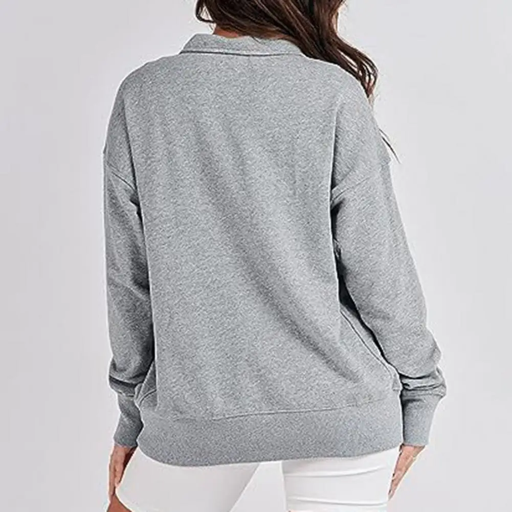 Women Autumn and Winter Fleece Streetwear Oversized Sweatshirts Casual Stand Collar Long Sleeve Pullover Tops Ropa De Mujer