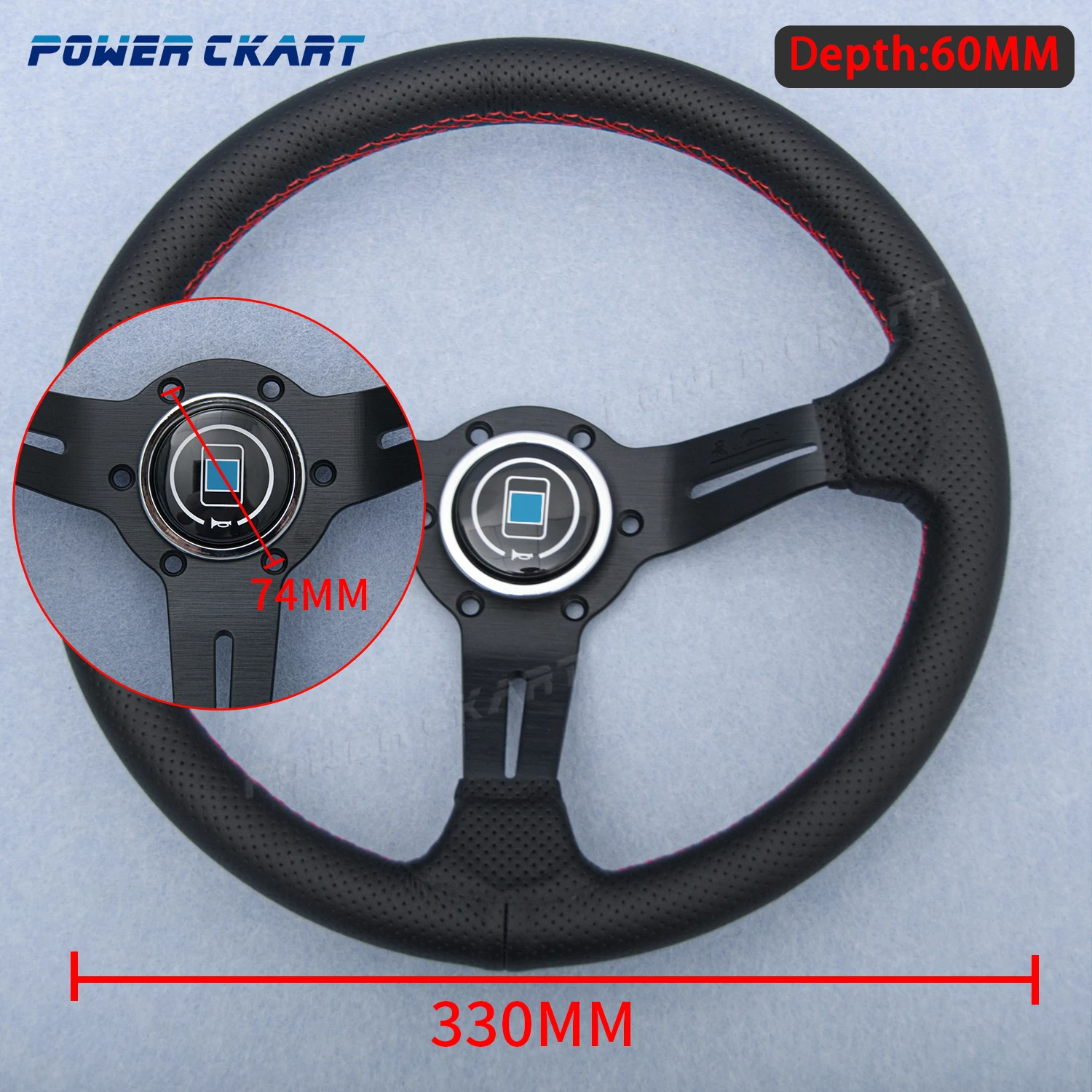 Car Drift Sports Steering Wheel 13inch 330mm Universal Suede Leather Racing Steering Wheel