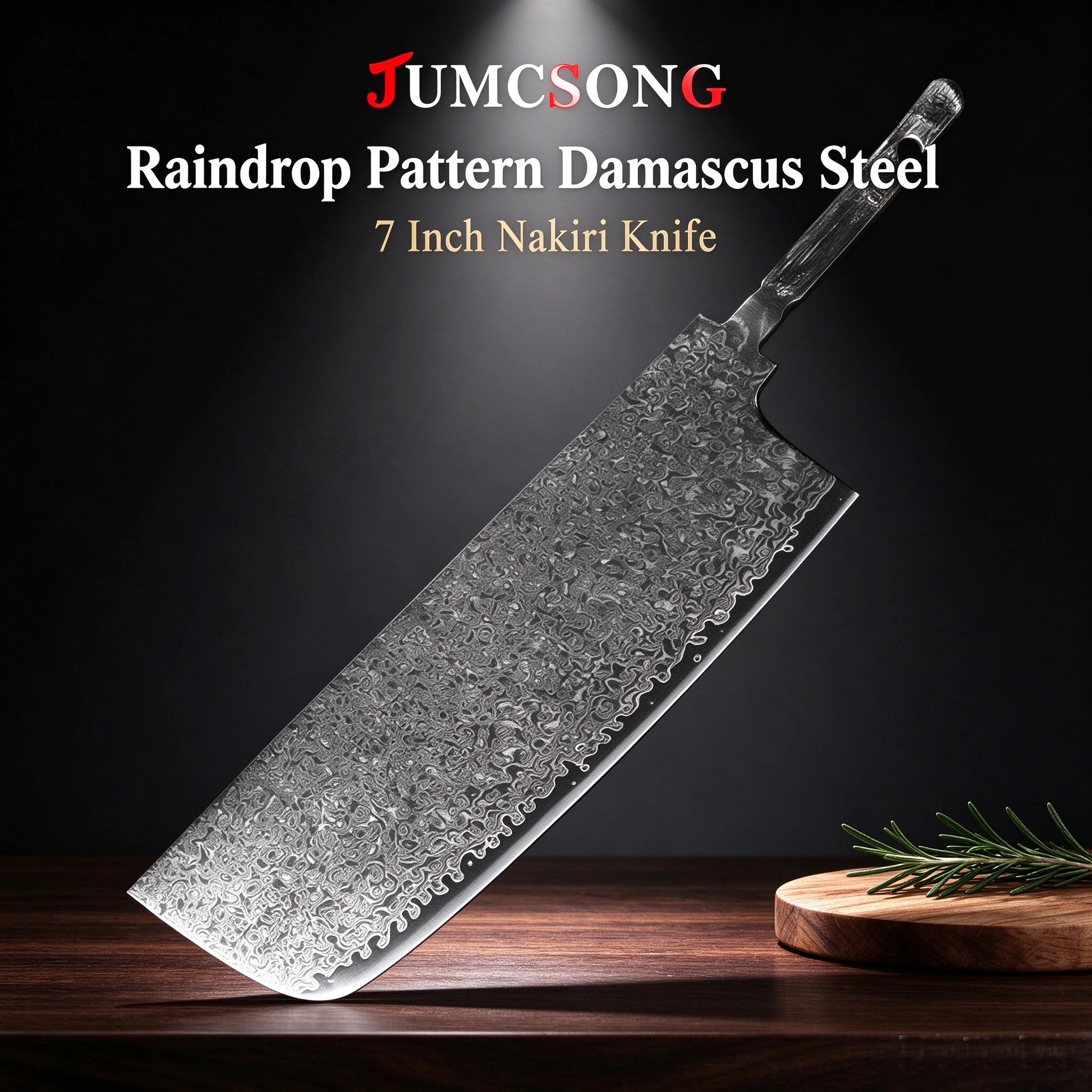 67 Layer Forged Damascus Steel Nakiri Blade Blank VG10 Core Sharp Slicing Knife DIY Enthusiast Semi-finished Kitchen Accessories