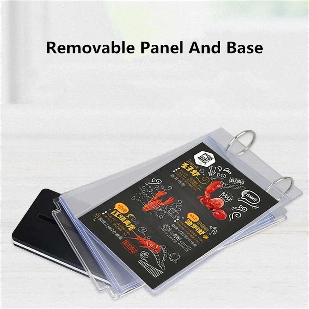 A4 Menu Holder Display Acrylic Sign Holder Note Holder Table Poster Stand Price Tag Holder Display Stand For Store Restaurant