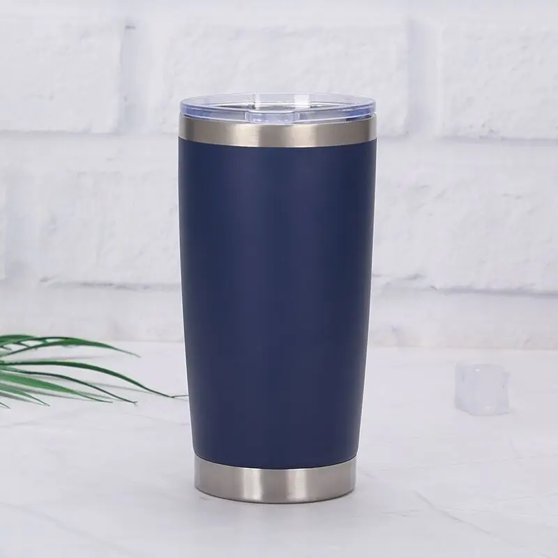 20oz Tumbler with Lid , Stainless Steel Vacuum Insulated Coffee Tumbler Cup, Double Wall Powder Coated Travel Mug