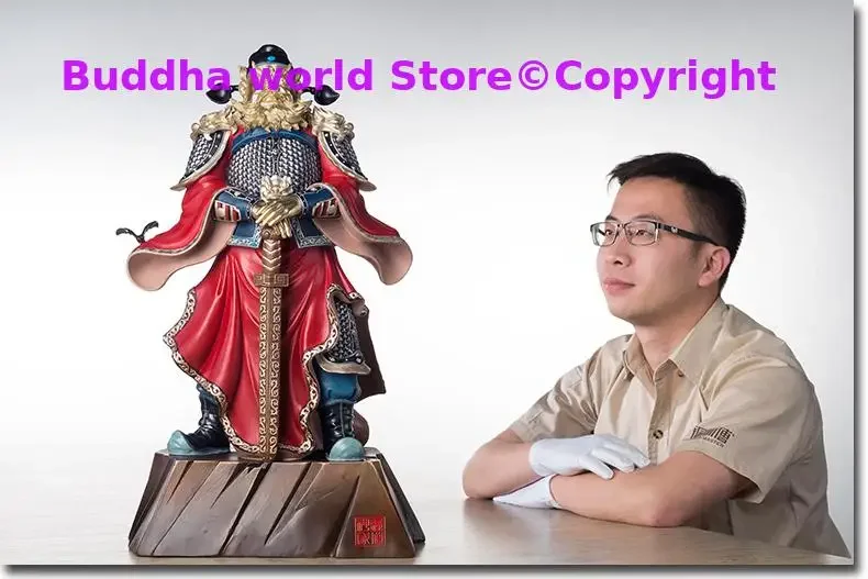 60CM huge Asia Geomantic Master Zhongkui GOD brass statue Home Vestibule living room Spiritual protection Exorcism Talisman