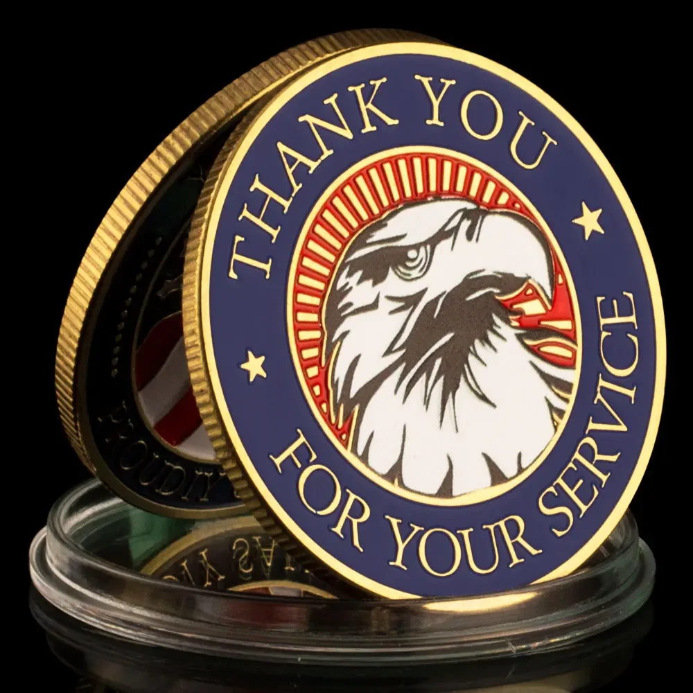 Thank You for Your Service Challenge Coin Your Nation Proudly Salutes You