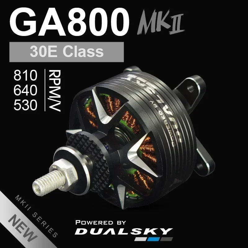 

Dualsky GA800 MKII Мощный бесщеточный двигатель 530KV/640KV/810KV Самолет с неподвижным крылом, совместимый с газовым двигателем 30E-40E