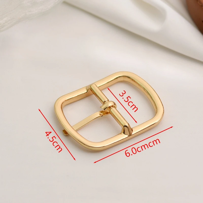 Bright Gold/Silver Color Metal Belt Buckles 35mm Inner Diameter Pin Buckles Simple and Practical