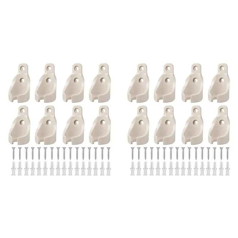 JHD 16Pcs Universal Bungee Ball Receivers Brackets Kit For Outdoor Sun Shades And Roller Blinds - Beige