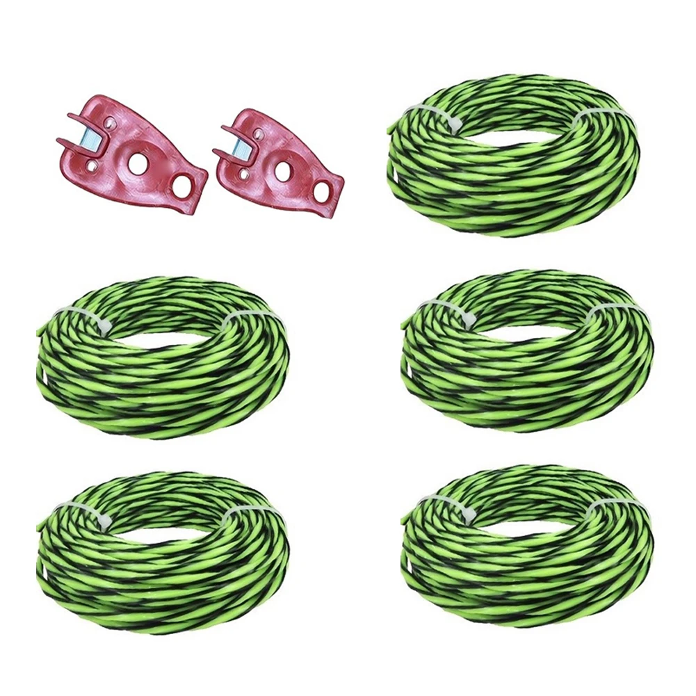  5pcs 2-3.5mm Nylon Grass Trimmer Line Grass Brush Cutter Wire Rope For Brush Cutter Trimmer Head Garden Power Tool Accessories