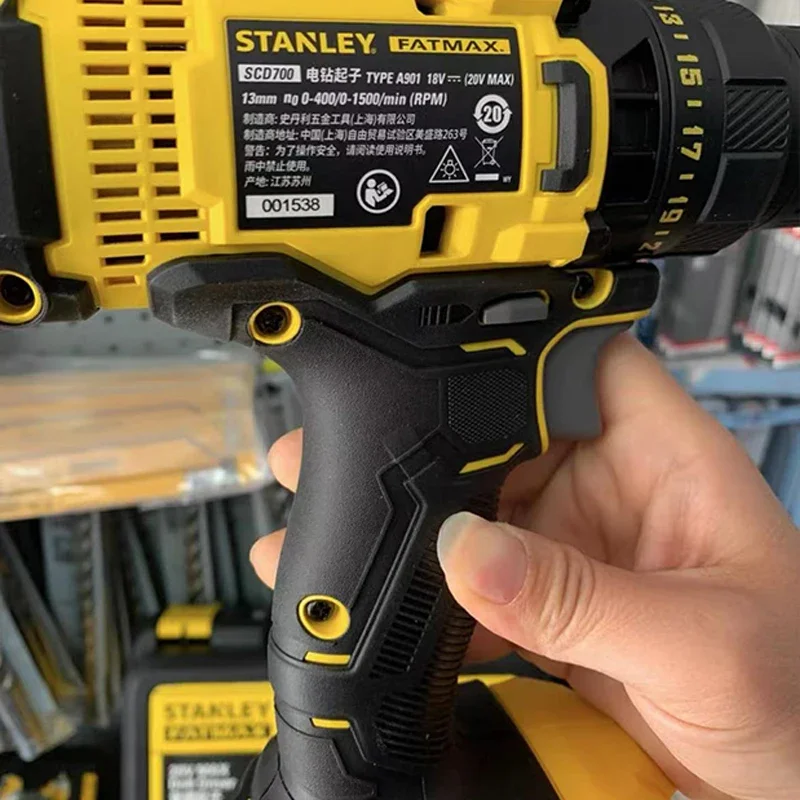 Stanley Light Duty Cordless Electric Drill Rechargeable Brush SCD700 20v 50Nm 1500rpm 2 Speed Adjustable Share Battery Platform