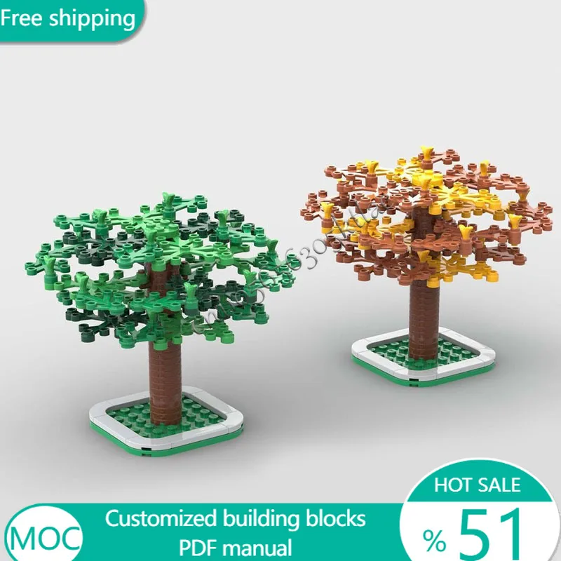 166 PCS Trees The Middle tree MOC Customize Modular Building Block Creative Design Educational Learning DIY Toy Christmas Gift