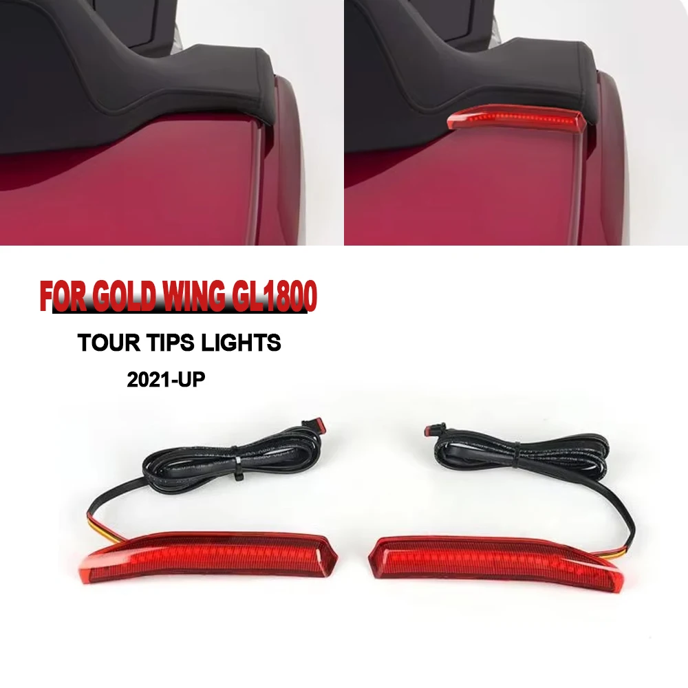 

New Motorcycle Top Box Trunk Tour Tips Side LED Decorative Light For Honda Goldwing Gold Wing GL1800 Tour DCT Airbag 2021-2023