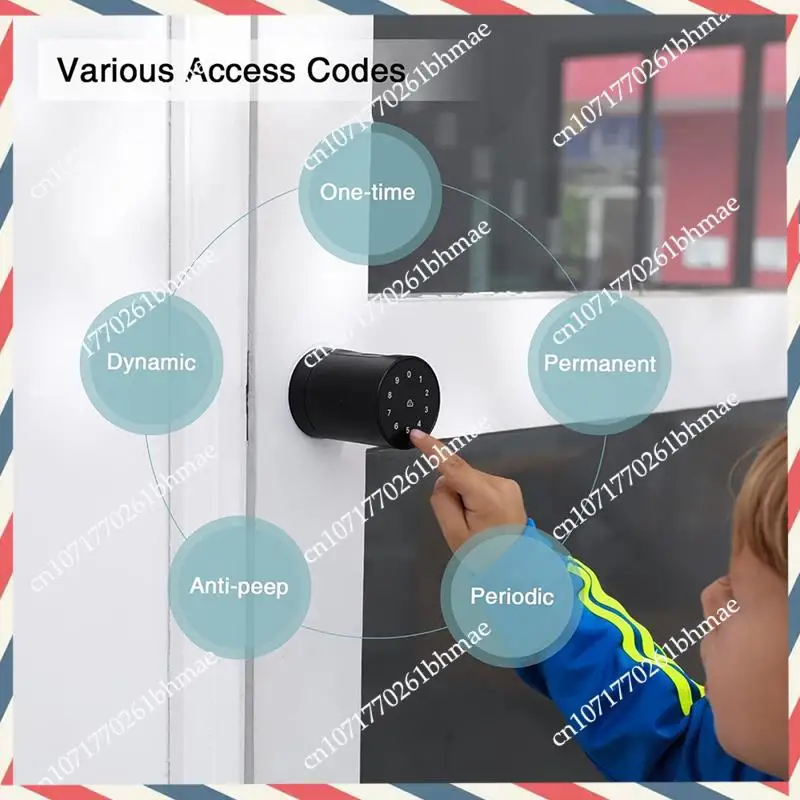 

-A21Z Умный дверной замок с отпечатком пальца NFC App Код резервных клавиш Стильная дверная ручка Bluetooth (черный отпечаток пальца + Bluetooth)