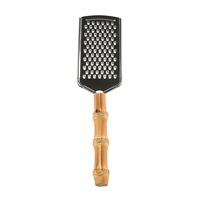 Stainless Steel Bamboo Root Wood Handle Ginger Lettuce Potato Carrot Vegetable Shredding Board Lemon Zester Cheese Grater