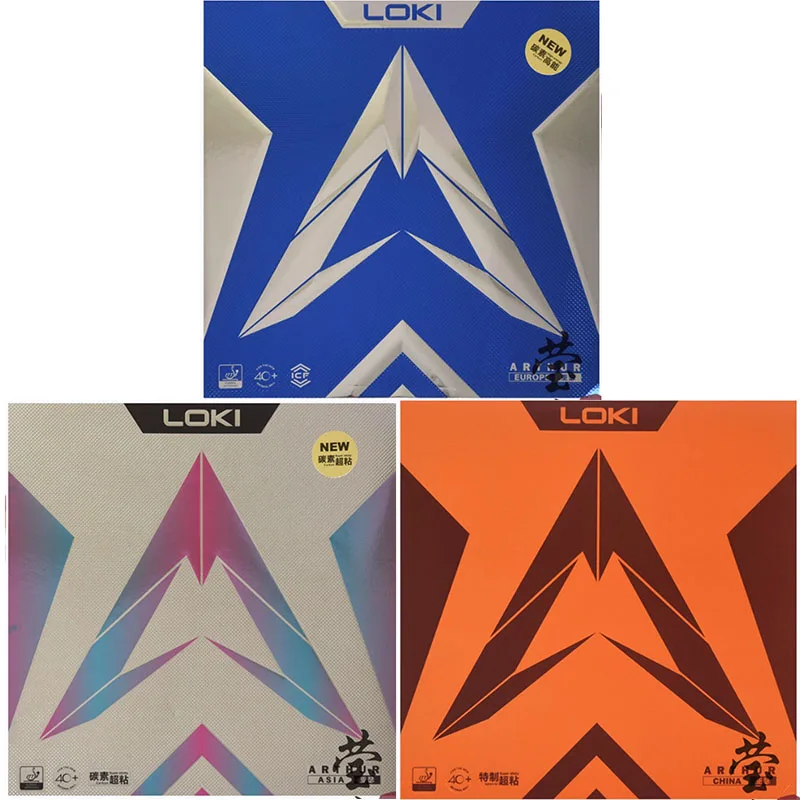 

Оригинальная толстая губка LOKI ARTHUR CHINA AND ASIA EUROPE, супер липкая липкая резиновая ракетка для быстрой атаки с петлей для пинг-понга