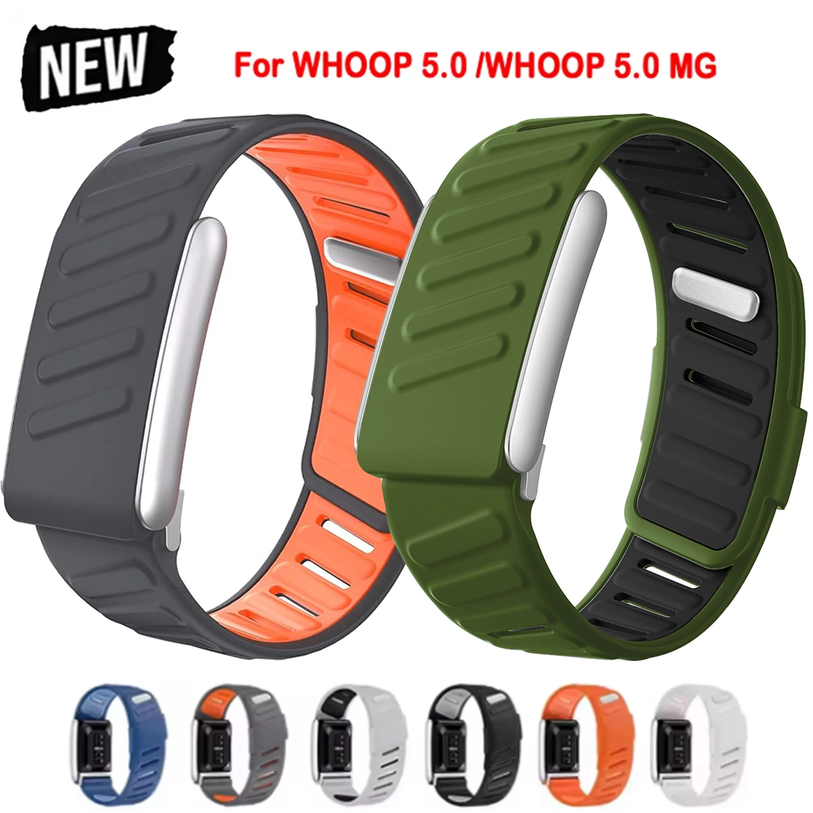 Silicone Wrist Band Compatible with WHOOP 5.0/5.0MG Waterproof Sweatproof Replacement Watch Strap woman man For Whoop 5.0 straps