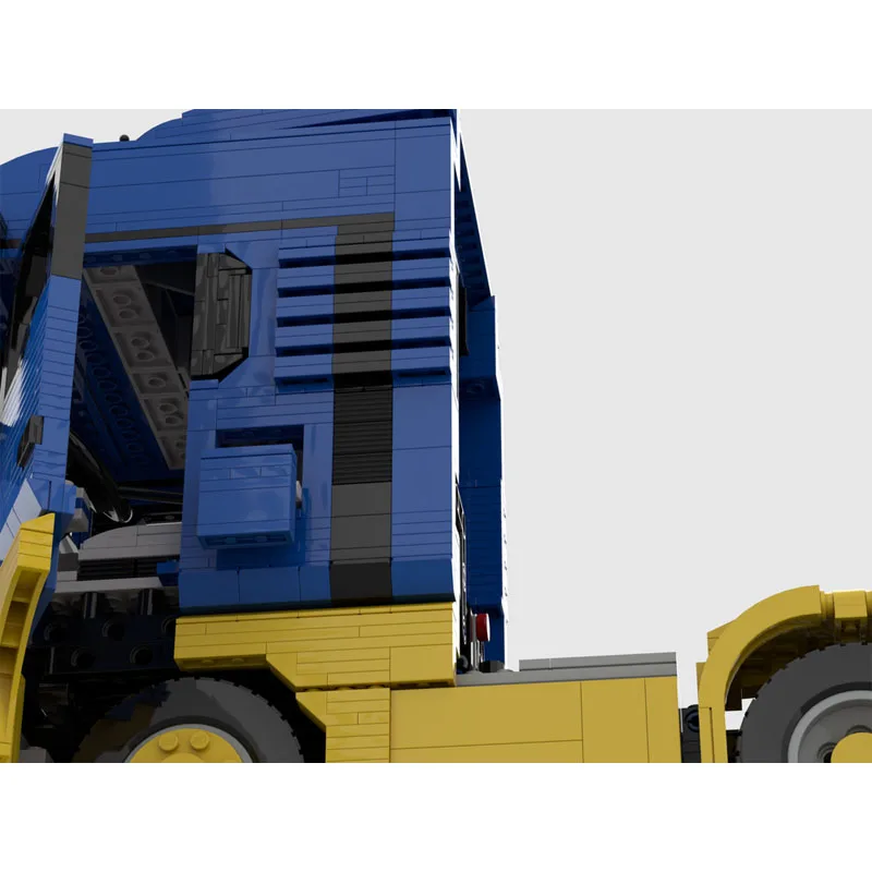 MOC-227766 Blue New TGX 480 Semi Trailer Building Blocks Model2684PartsMOC Creative Boys Kids Birthday Building Blocks Toy Gifts