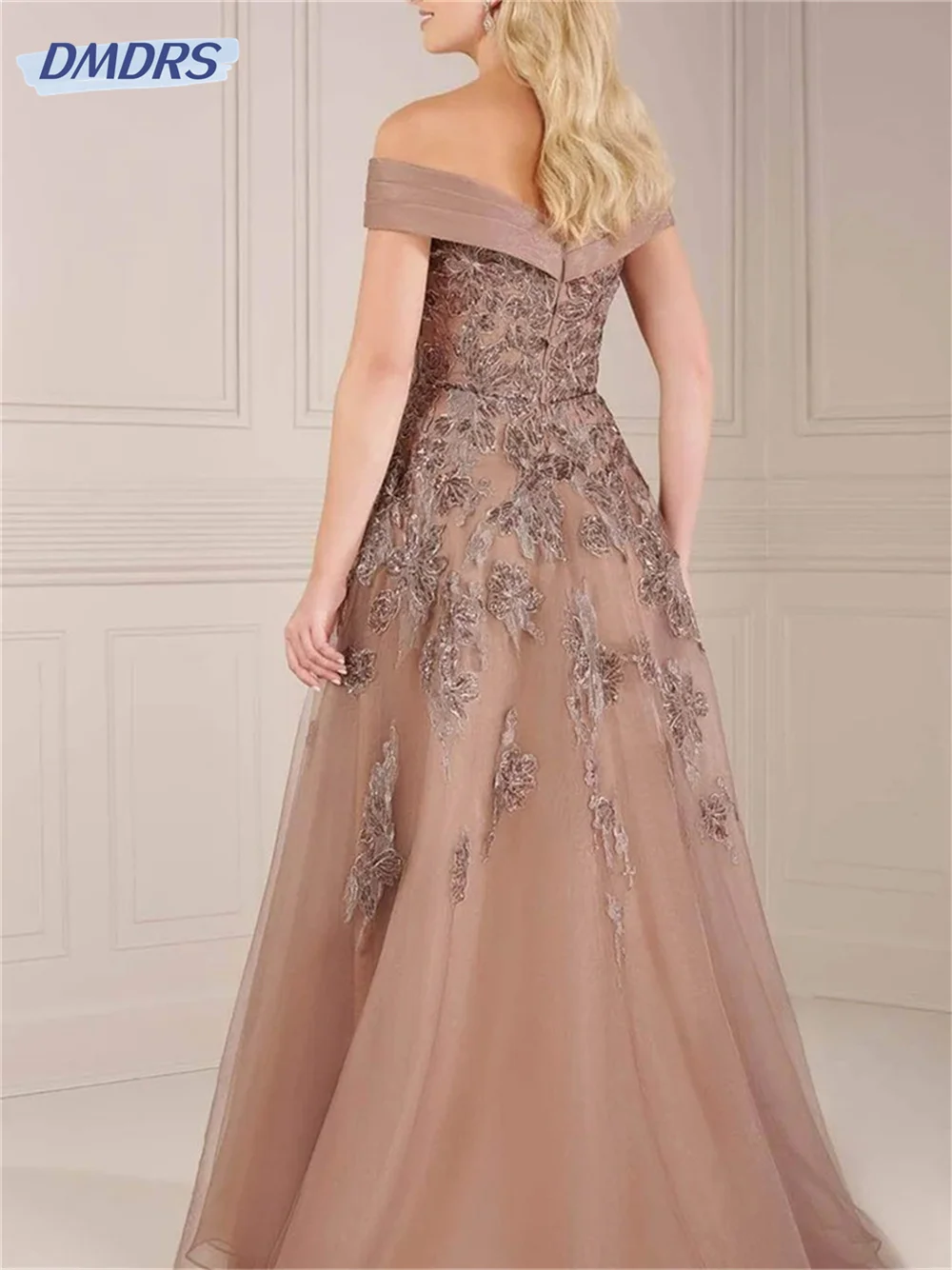 Abito da sera Sexy a-line 2024 elegante abito da sposa a maniche lunghe grazioso abito lungo fino al pavimento con spalle scoperte Vestidos De Novia