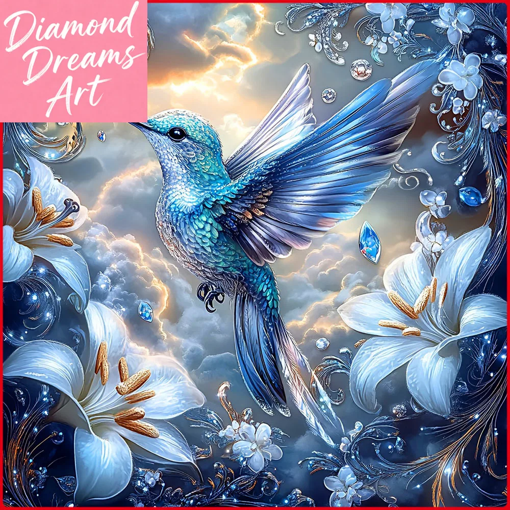 

Безрамная картина-мозаика с полным квадратным и круглым алмазным рисунком: Птица, Лилия, Животные, Цветы. Декоративные алмазные картины.