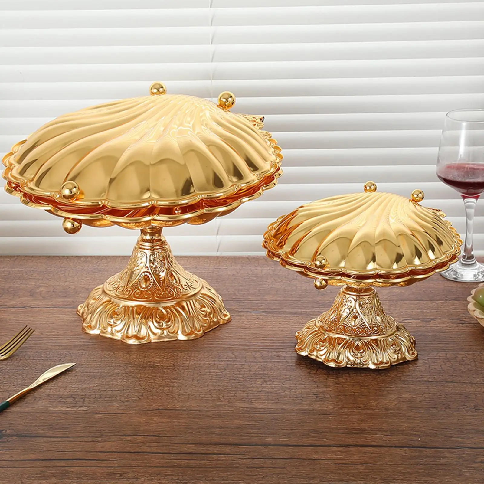 

Seashell Fruit Bowl Organizer Decor Display for Wedding Dining Table Parties