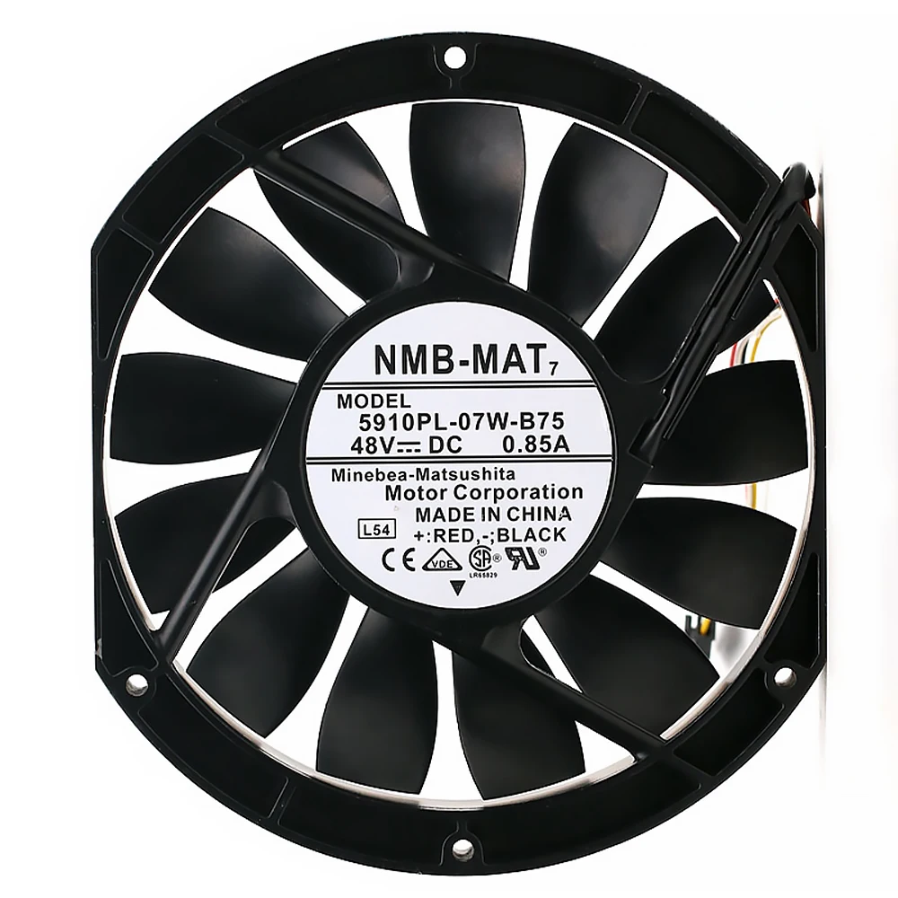 For NMB 5910PL-07W-B75 17025 17cm 170mm DC 48V 0.85A slim industrial cabinet cooling fan