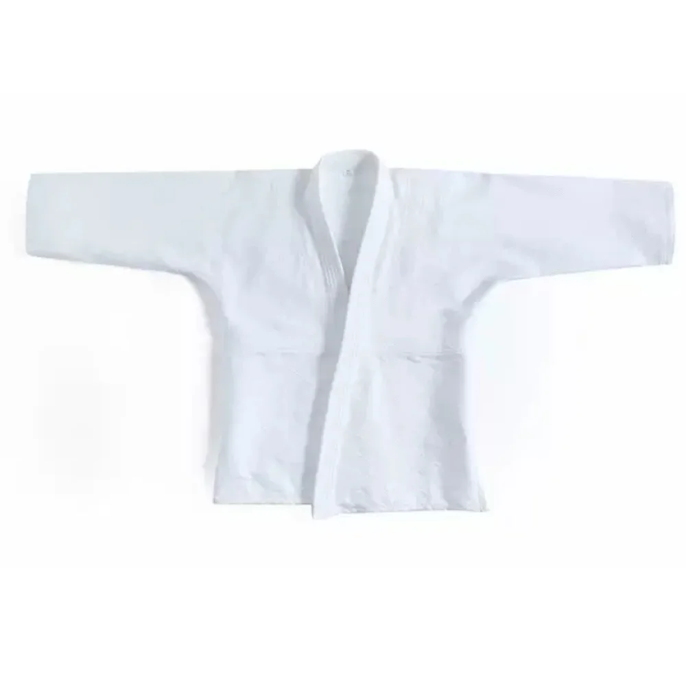 450GSM Thick Cotton Judo Uniform Professional Competition Judo Gi Adult Martial Arts Training Suit White & Blue with Free Belt