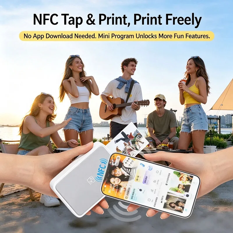 HPRT CP2200 Portable Bluetooth Photo Printer for Smartphones, 300 DPI Dye Sublimation, Travel & Scrapbooking