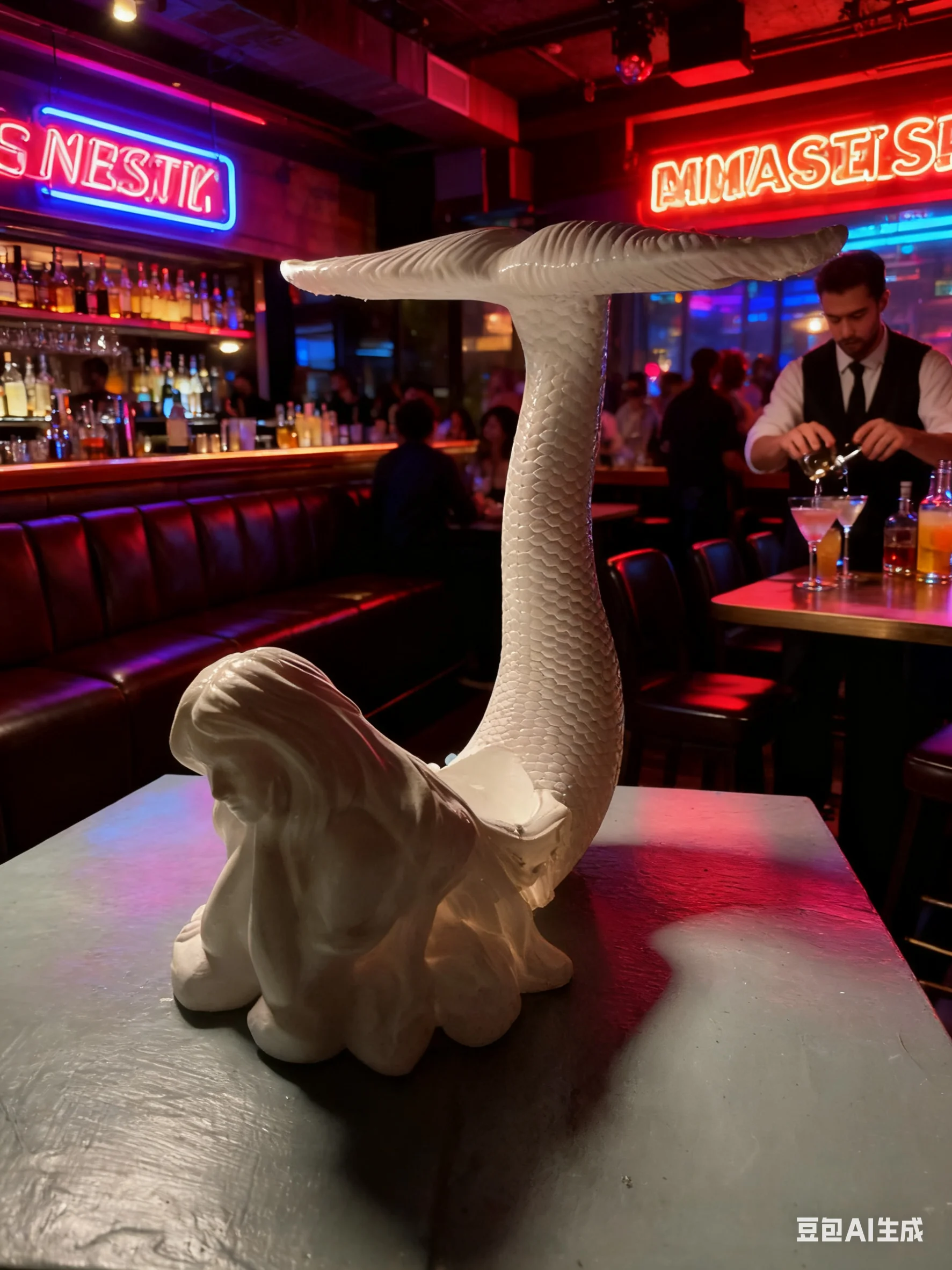 

Держатель для вина с 3D-принтом «Русалка» и двойным хранилищем для чашек для элегантного домашнего декора и подарка, эко-материал PETG