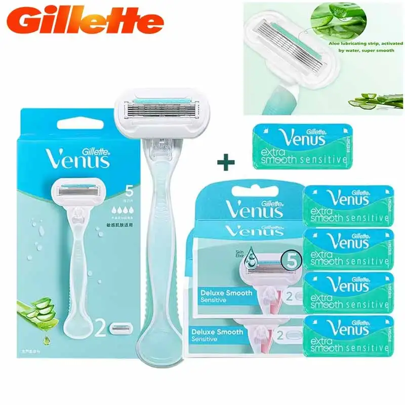 Maquinilla de Afeitar Gillette Venus para Mujer, Deluxe Smooth, 5 Capas, Cuchillas de Repuesto para Depilación Femenina, Maquinilla de Seguridad