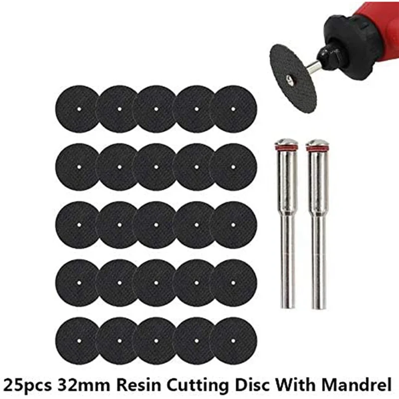 AA49 100Pc 32Mm Mola Con Mandrini Per Utensili Rotanti Disco Da Taglio In Resina Mini Lama Per Sega Circolare Rotante tagliata ruota