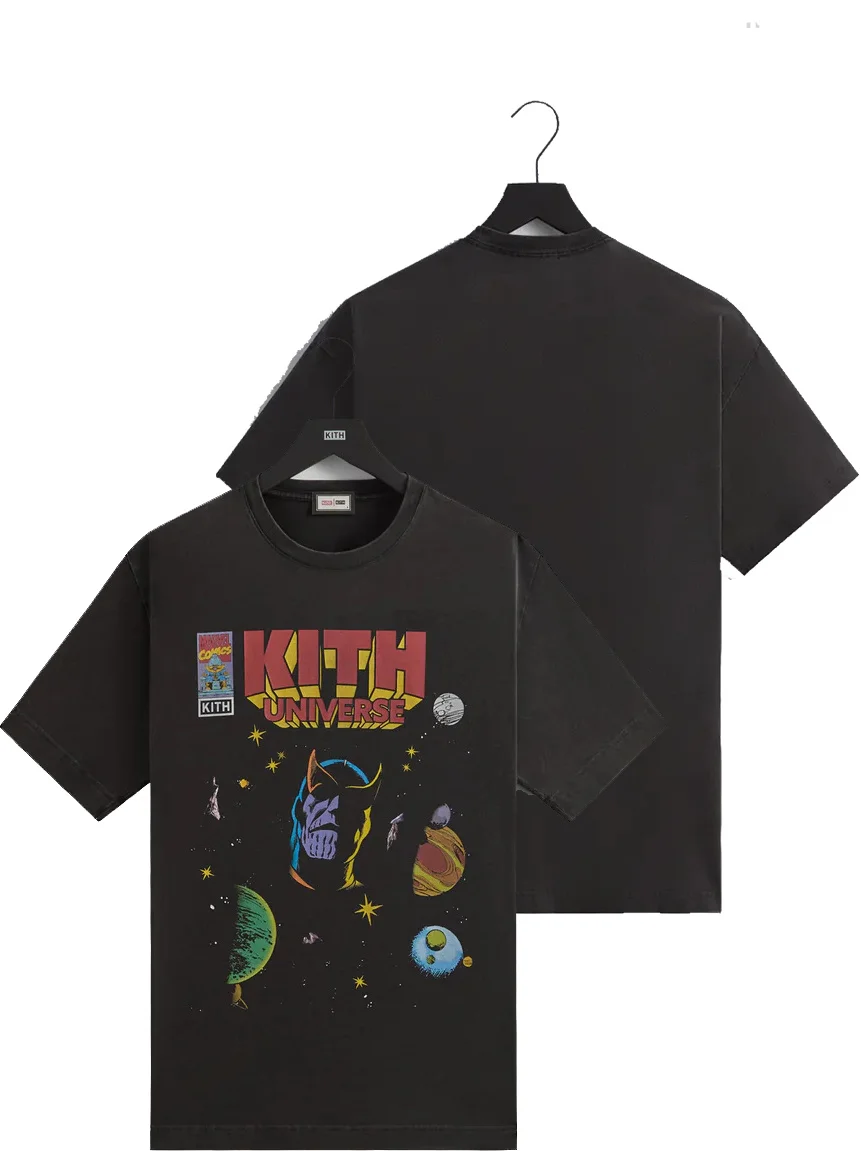 

KITH Alliance Loose Fit round Neck Short Sleeve T-Shirt Unisex Heavyweight American Cotton Youthful Cartoon Print