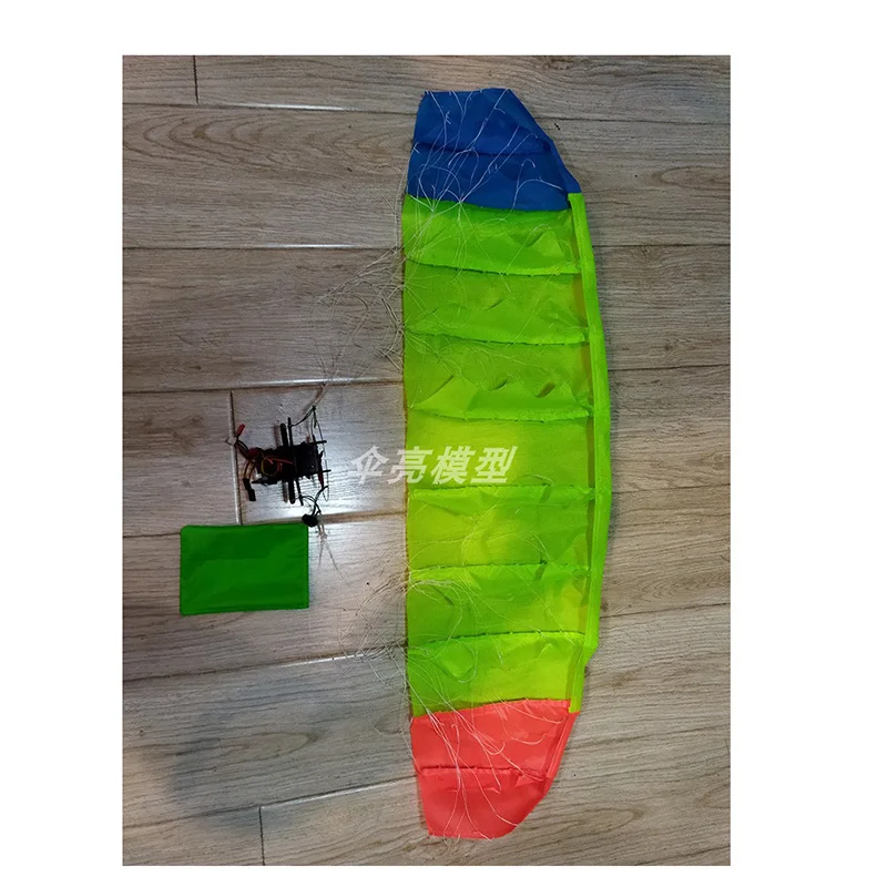 Mainan Model Paraglider bertenaga RC 1m Droneleaf1.0 berjalan anjing atau anak-anak parasut terbang Model cerah paralayang terbang