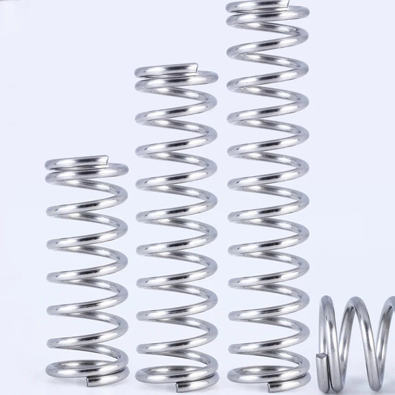 304 Stainless Steel Compression Spring Wire Dia 1.2mm OD 7-22mm Length 10-100mm for Auto Car Industrial Machine Home Appliance