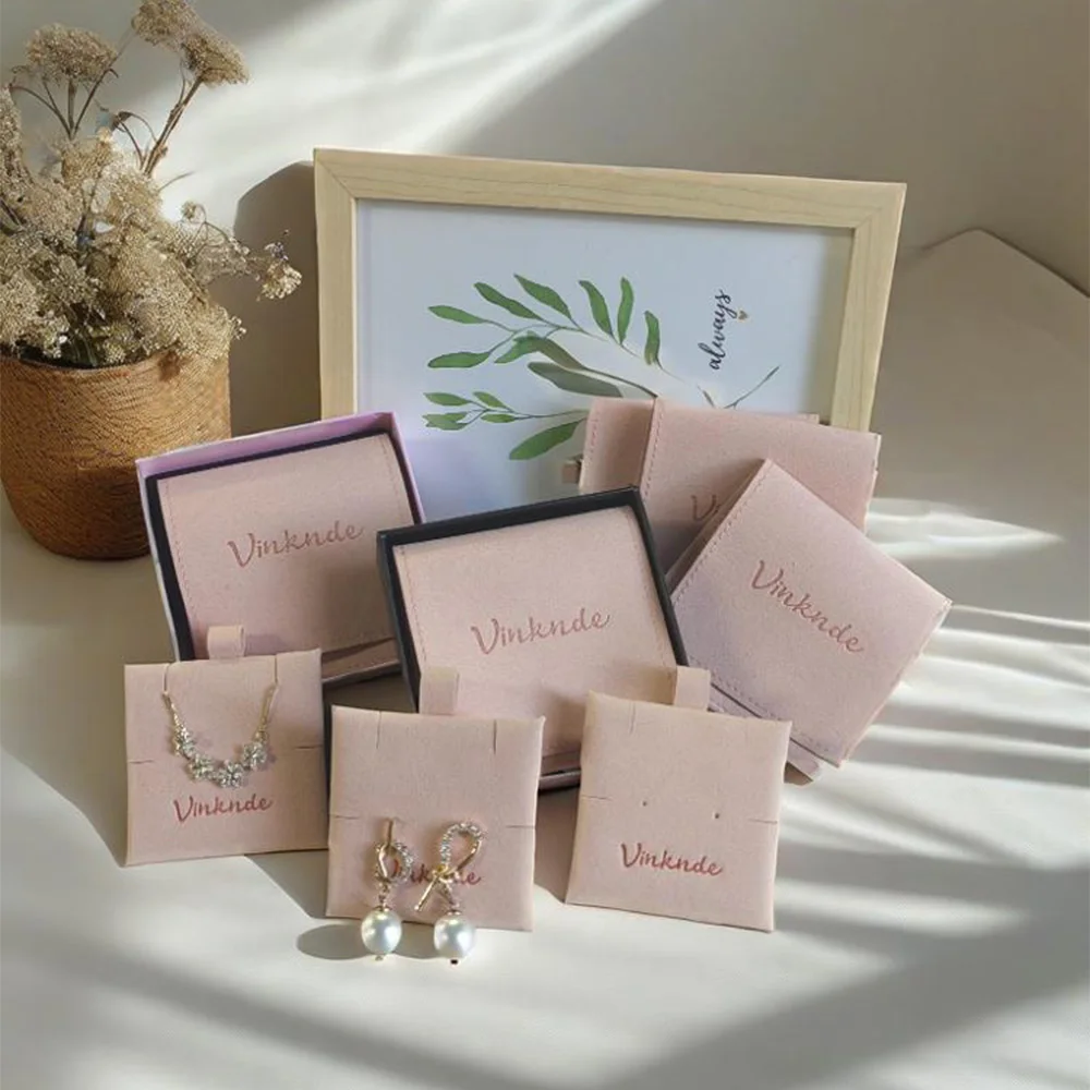 

Personalized Suede Jewelry Microfiber Bag Ring Earring Bracelet Pendant Package Gift Present Wedding Party Storage Sack Logo