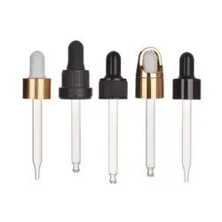 5Pcs 10/30/50ml Essential Oil Dropper Bottle Cap Plastic Glue Cover Glass Tube Dropper Pipette Essential Oil Bottle Lid 18-415
