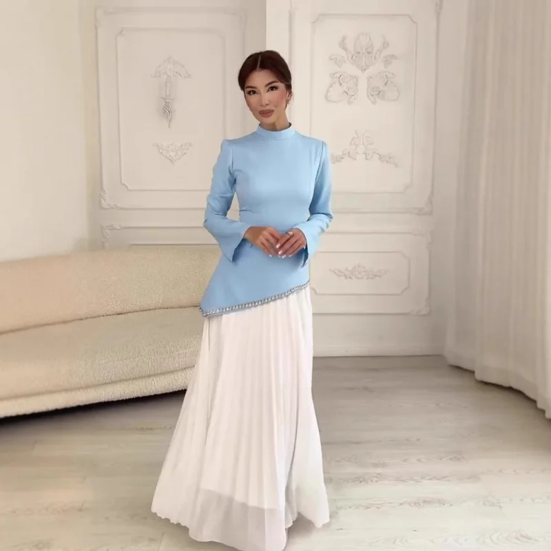 

2025New autumn fashion elegant temperament long-sleeve long dress
