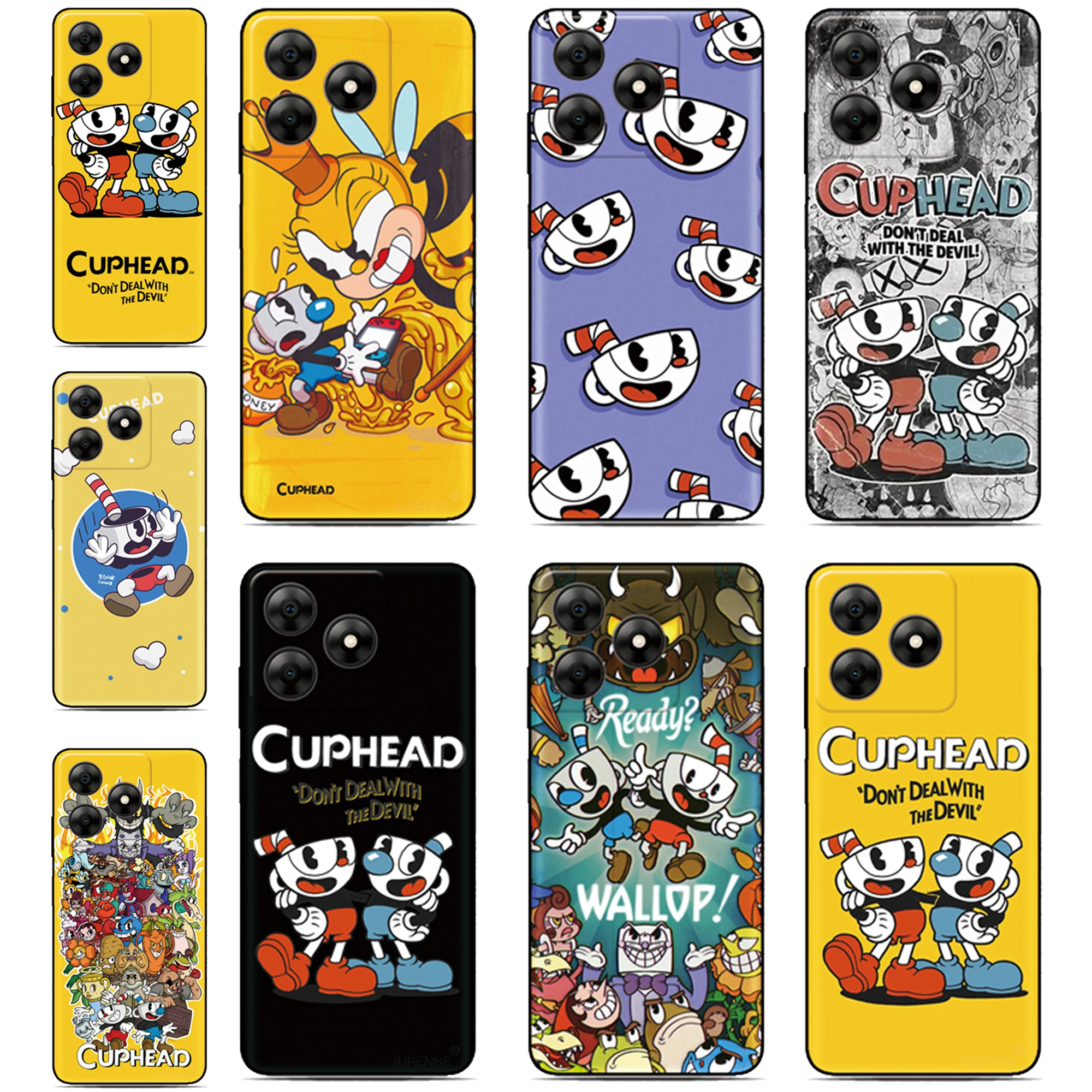 Funda de teléfono con dibujos de CUPHEAD para Motorola Signature Moto G67 G57 G56 G15 G86 G54 Power G53 G04 G05 G06 G84 G85 G75 G71 G34
