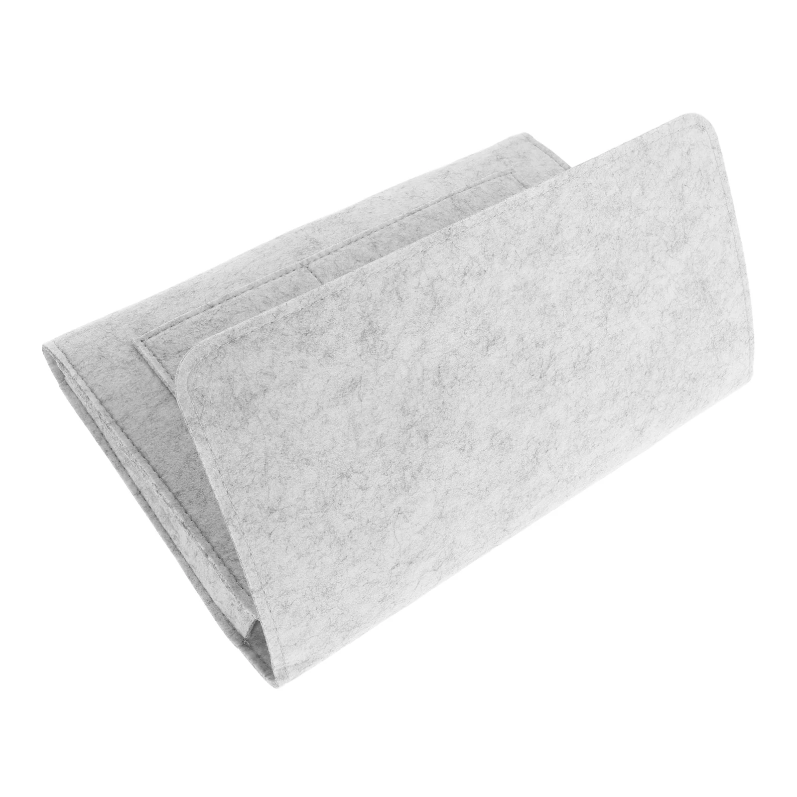 

Felt Hanging Bag Armrest Organizer Gray Foldable Bedside Storage Pouch Dorm Sofa Chair Remote Magazine Holder Felt Bag